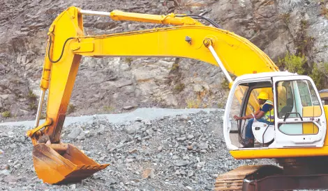 excavator in construction