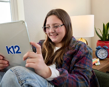 Student with her ipad
